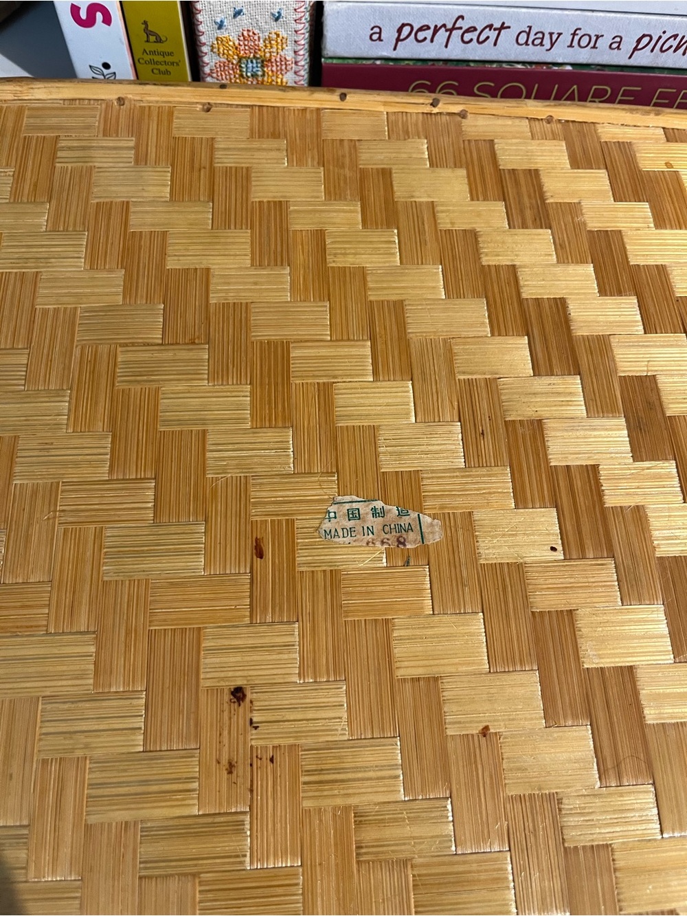 Vintage Woven Rattan Serving Tray - Picture 5 of 10